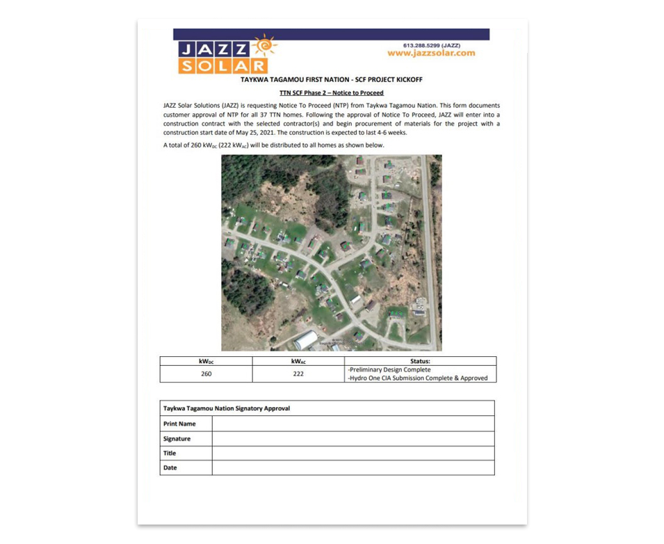 Project approval process: Notice to proceed