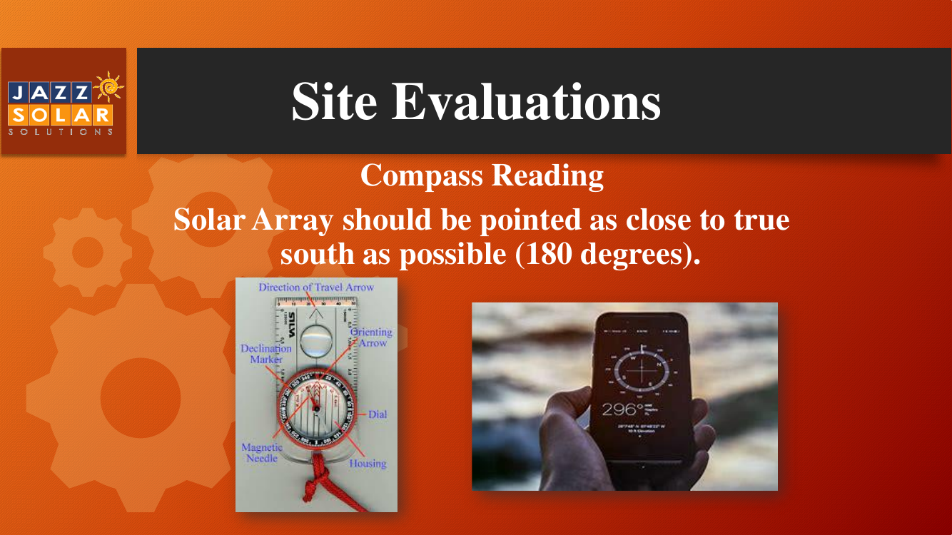 A magnetic compass dial and a smartphone compass app side by side
